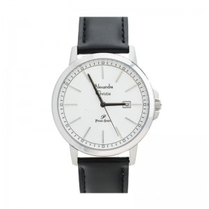 Alexandre Christie AC 1014 Silver White Black Tick Leather Man MDLSSSLBA